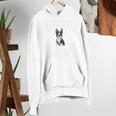 Ugly Xmas Sweater Style Boston Terrier Reindeer Christmas Women's Hoodie, Boston Terrier Christmas Hoodies, funny gift