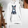 USA Flag Boston Terrier Best Dog Mom Ever 2025 Women's Hoodie, Boston Terrier Mom Hoodies, funny gift
