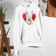 Valentine's Day Boston Terrier Dog Women's Hoodie, funny gift