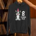 8 Years Old Birthday Boston Terrier Dog Lover 8th Party Kid Women's Hoodie, gift for family, gift for coworker