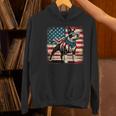 Boston Terrier Dog 4th Of July USA American Flag Patriotic Women's Hoodie, Patriotic Boston Terrier Hoodies, American Boston Terrier Hoodies, Boston Terrier 4th Of July Hoodies, gift for family, gift for coworker