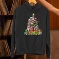 Boston Terrier Dog Christmas Tree Lights Xmas Pajama For Men Women Kids Women's Hoodie, Boston Terrier Christmas Hoodies, gift for family, gift for coworker