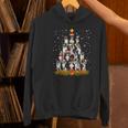 Boston Terrier Dog Christmas Tree Santa Hat Xmas Pajama Men Women Kids Women's Hoodie, Boston Terrier Christmas Hoodies, gift for family, gift for coworker
