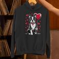 Boston Terrier Dog Valentine's Day Dog Owner Valentine Women's Hoodie, gift for family, gift for coworker