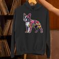 Boston Terrier Floral Dog Lover Vintage Distressed For Men Women Kids Women's Hoodie, gift for family, gift for coworker