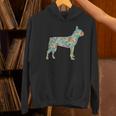 Boston Terrier Flower Silhouette Floral Dog Men Women Girls Kids Women's Hoodie, gift for family, gift for coworker