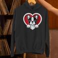 Boston Terrier Heart Cute Puppy Lover Or Dog Owner Women's Hoodie, gift for family, gift for coworker