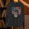 Boston Terrier Patriotic 4th Of July USA American Flag Women's Hoodie, Patriotic Boston Terrier Hoodies, American Boston Terrier Hoodies, Boston Terrier 4th Of July Hoodies, gift for family, gift for coworker