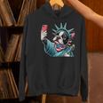 Boston Terrier Selfie Statue Of Liberty 4th Of July American Women's Hoodie, American Boston Terrier Hoodies, Boston Terrier 4th Of July Hoodies, gift for family, gift for coworker