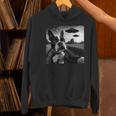 Boston Terrier Graphic Selfie With UFOs Weird Aliens Women's Hoodie, gift for family, gift for coworker