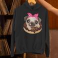 Cute Pug Shirt Donut Girls Dog Women's Hoodie, gift for family, gift for coworker