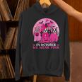 Ghost And Witch Boston Terrier Dog In October We Wear Pink Women's Hoodie, Boston Terrier Ghost Hoodies, gift for family, gift for coworker