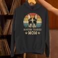 Vintage Boston Terrier Mom Dog Lovers Mother's Day Women's Hoodie, Boston Terrier Mom Hoodies, gift for family, gift for coworker