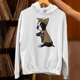 Boston Terrier Lover I Love Mom Tattoo Leopard Women's Hoodie, Boston Terrier Mom Hoodies, gift for family, gift for coworker