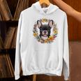Boston Terrier Mom Floral Bostie Dog Lover Flowers Cute Women's Hoodie, Boston Terrier Mom Hoodies, gift for family, gift for coworker