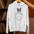 Boston Terrier In The Pocket Cute Boston Terrier Dog Lovers Men Women Girls Kids Women's Hoodie, gift for family, gift for coworker