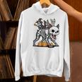 Boston Terrier Skeleton Mummy Witch Halloween Women's Hoodie, Boston Terrier Halloween Hoodies, gift for family, gift for coworker