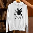 I Love My Boston Terrier Dog With Heart Women's Hoodie, gift for family, gift for coworker