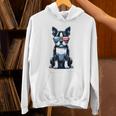 USA Flag Boston Terrier Best Dog Mom Ever 2025 Women's Hoodie, Boston Terrier Mom Hoodies, gift for family, gift for coworker