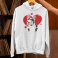 Valentine's Day Boston Terrier Heart Women's Hoodie, gift for family, gift for coworker