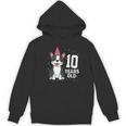 10 Years Old Birthday Boston Terrier Dog Lover 10th Party For Men Women Kids Women's Hoodie, novelty gifts, funny gifts