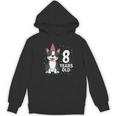 8 Years Old Birthday Boston Terrier Dog Lover 8th Party Kid Women's Hoodie, novelty gifts, funny gifts