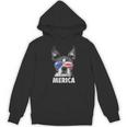 Boston Terrier 4th Of July Merica Men Women USA Flag Vintage Women's Hoodie, novelty gifts, funny gifts