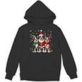 Boston Terrier Christmas Dogs Santa Reindeer Elf Women's Hoodie, novelty gifts, funny gifts