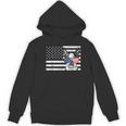 Boston Terrier Dog 4th Of July US American Flag Patriotic Women's Hoodie, novelty gifts, funny gifts