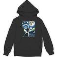 Boston Terrier Dog Art Van Gogh Starry Night Boston Terrier Women's Hoodie, novelty gifts, funny gifts