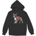 Boston Terrier Floral Dog Lover Vintage Distressed For Men Women Kids Women's Hoodie, novelty gifts, funny gifts