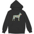 Boston Terrier Flower Silhouette Floral Dog Men Women Girls Kids Women's Hoodie, novelty gifts, funny gifts