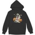 Boston Terrier Ghost Boo Halloween Costume Spooky Season Women's Hoodie, novelty gifts, funny gifts