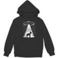 Boston Terrier Mom Dad Dog Alien UFO Women's Hoodie, novelty gifts, funny gifts