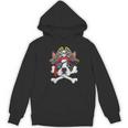 Boston Terrier Pirate T Shirt Jolly Roger Crossbones Skull Women's Hoodie, novelty gifts, funny gifts