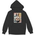 Boston Terrier Ramen Noodles Japanese Art Retro Ocean Waves Women's Hoodie, novelty gifts, funny gifts