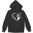 Boston Terrier Shirts For Women Girls Kids Heart Cute Women's Hoodie, novelty gifts, funny gifts