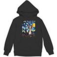 Boston Terrier Starry Night Van Gogh Art Women's Hoodie, novelty gifts, funny gifts