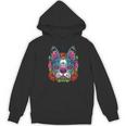 Boston Terrier Sugar Skull Dog Day Of The Dead Women's Hoodie, novelty gifts, funny gifts