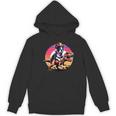 Boston Terrier Wearing A Cowboy Hat On T-Rex Women's Hoodie, novelty gifts, funny gifts