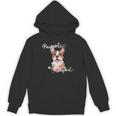 Brown Boston Terrier With Flowers And Feathers Women's Hoodie, novelty gifts, funny gifts