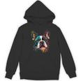 Cute Boston Terrier Puppy Dog Art Lover Unique Painting For Men Women Kids Women's Hoodie, novelty gifts, funny gifts