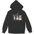 Cute Halloween Boston Terrier Dogs Witch Hat Ghost Dog For Men Women Kids Women's Hoodie, novelty gifts, funny gifts