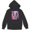 Dog Pink Boston Terrier Women's Hoodie, novelty gifts, funny gifts