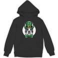 Green Boston Terrier Shamrock St Patricks Day Boston Terrier Women's Hoodie, novelty gifts, funny gifts