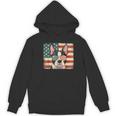 Patriotic Boston Terrier Dog Lover USA Flag 4th Of July For Men Women Kids Women's Hoodie, novelty gifts, funny gifts