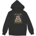 Ugly Sweater Christmas Tree Boston Terrier Dog Xmas Pajama Women's Hoodie, novelty gifts, funny gifts