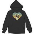 Vintage American Boston Terrier Lovers Valentine's Day Women's Hoodie, novelty gifts, funny gifts