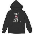 Vintage Boston Terrier Blowing Bubble Gum American Gentleman Women's Hoodie, novelty gifts, funny gifts