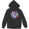 Watercolor Floral Boston Terrier Mama Dog Lover Mother's Day Women's Hoodie, novelty gifts, funny gifts